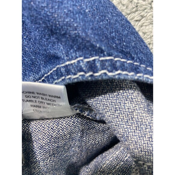 Key Size 9 Month Baby Blue Jean Overalls Carpenter Style Farmer Casual - Picture 5 of 5